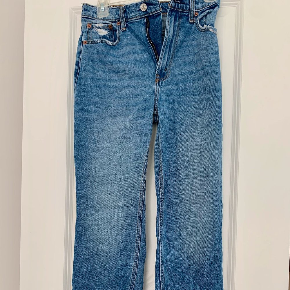 Abercrombie Ankle Straight Ultra High Rise Jean